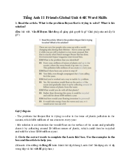 Giải Tiếng Anh 11 Unit 6 6E Word Skills | Friends Global