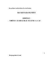 Bài giảng chương 2 Những vấn đề cơ bản về cung và cầu môn Kinh tế vi mô 1 | Học viện Tài chính