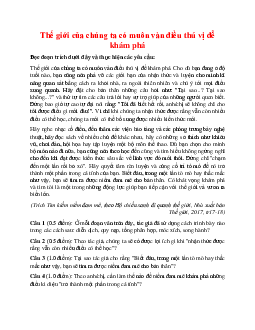 Đọc hiểu: Thế giới của chúng ta có muôn vàn điều thú vị để khám phá | Ôn tập Ngữ Văn 12