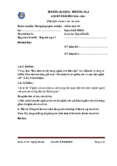 Đề thi học phần Phương pháp nghiên cứu khoa học - Mã số 36 | Trường Đại học Thương Mại