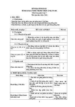 Giáo án Công nghệ 7 sách Chân trời sáng tạo