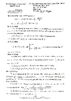 Đề thi học sinh giỏi cấp tỉnh Toán 11 năm 2018 – 2019 sở GD&ĐT Quảng Ngãi