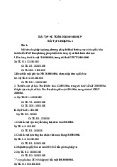 Đáp án bài tập kế toán doanh nghiệp - Chủ nghĩa xã hội khoa học | Đại học Mở Hà Nội