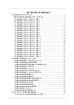 Một số bài văn tả cảnh (141 mẫu) | Tập làm văn lớp 5