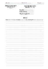 Mẫu giấy thi học kì I