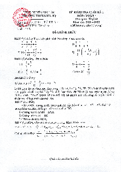 Đề kiểm tra cuối kỳ 1 Toán 7 năm 2021 – 2022 trường THCS Kiêu Kỵ – Hà Nội