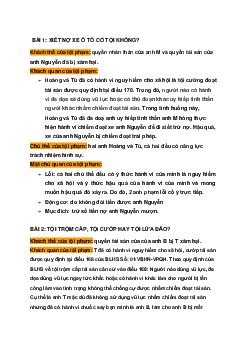 GIẢI BÀI TẬP CHƯƠNG 8 | Pháp luật đại cương | Đại học Khoa học Xã hội và Nhân văn, Đại học Quốc gia Thành phố HCM