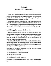 Bài giảng Chương 1| Không gian metric | Môn giải tích 2