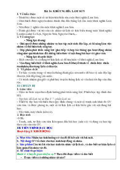 Giáo án Lịch sử 7 Bài 16 sách Kết nối tri thức với cuộc sống