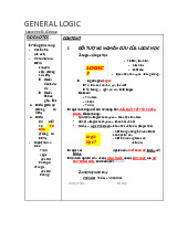 General logic - Logic học đại cương: Lesson notes | Trường Đại học Ngoại ngữ, Đại học Quốc gia Hà Nội