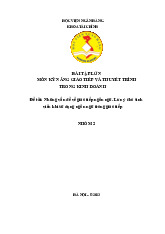 Bài tập lớn: Những vấn đề về giao tiếp ngôn ngữ môn Giao tiếp kinh doanh | Học viện Ngân hàng