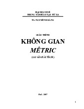 Giáo trình Không gian mêtric | Đại học Huế