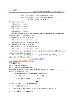Lý thuyết, các dạng toán và bài tập bất phương trình bậc nhất một ẩn