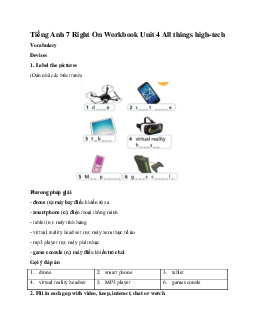 Tiếng Anh 7 Right On Workbook Unit 4 All things high-tech