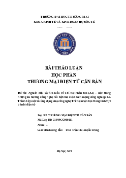 Nghiên cứu và tìm hiểu về Trí tuệ nhân tạo (AI) – một trong những xu hướng công nghệ nổi bật của cuộc cách mạng công nghiệp 4.0 | Thương mại điện tử