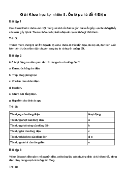 KHTN 8: Ôn tập chủ đề 4 - Chân trời sáng tạo