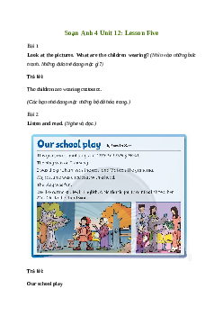 Giải Tiếng Anh lớp 4 Unit 12: Lesson Five | Family and Friends