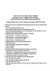 Ngân hàng câu hỏi pháp luật đại cương trường đại học công nghiệp thành phố hồ chí minh