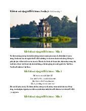 Kết bài mở rộng tả Hồ Gươm - Tiếng việt 5