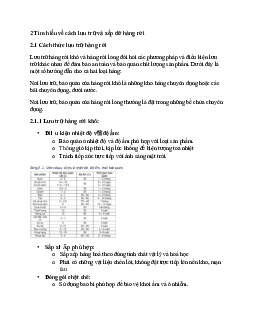 Lý thuyết về lưu trữ hàng hóa