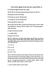 Câu hỏi trắc nghiệm: Di truyền học ở người (Phần 2) | Đại học Y Dược Huế