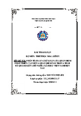 Phân tích cơ sở lý luận của quan điểm phát triển | Bài thảo luận triết học Mác Lênin