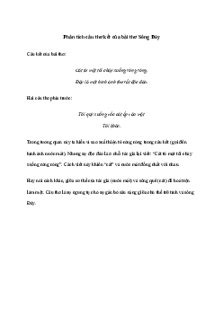 Văn mẫu lớp 11: Phân tích câu thơ kết của bài thơ Sông Đáy | Cánh diều