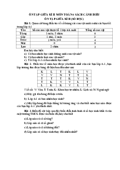 Đề cương ôn tập giữa học kì 2 môn Toán 6 sách Cánh diều