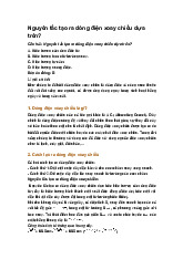 Nguyên tắc tạo ra dòng điện xoay chiều dựa trên?