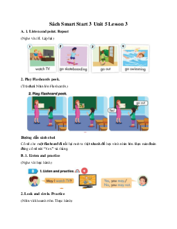 Giải BT Sách Smart Start 3 Unit 5 Sports & Hobbies Lesson 3