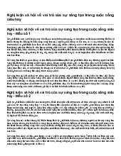 Nghị luận xã hội về vai trò của sự sáng tạo trong cuộc sống siêu hay | Ngữ văn 10