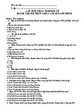 Câu hỏi trắc nghiệm về Đoàn Thanh Niên Cộng Sản Hồ Chí Minh | Đại học Kiến trúc Hà Nội