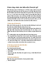 Chức năng chính của biểu mẫu (Form) là gì?