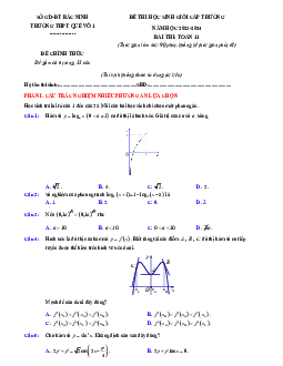 Đề thi học sinh giỏi Toán 11 năm 2023 – 2024 trường THPT Quế Võ 1 – Bắc Ninh