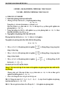 Ôn luyện Toán 9 theo chủ đề (tập 2)