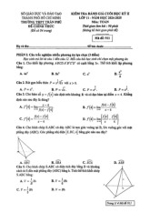 Đề cuối học kỳ 2 Toán 11 năm 2024 – 2025 trường THPT Trần Phú – TP HCM