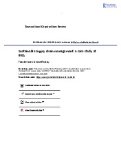 Sustainable supply chain management a case study at IKEA - Môn quản trị học - Đại Học Kinh Tế - Đại học Đà Nẵng