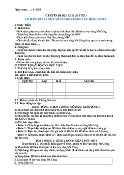Giáo án chuyên đề Địa lí 11 Cánh diều