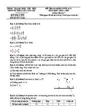 Đề Thi Toán 7 - CK1 _ THCS Lê Văn Việt
