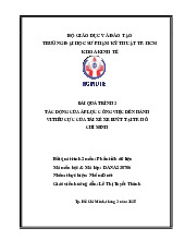 Bài quá trình: Tác động của áp lực công việc đến hành vi tiêu cực của tài xế xe buýt tại Thành phố Hồ Chí Minh | Môn Phân tích dữ liệu - Đại học Sư phạm Kỹ thuật Thành phố Hồ Chí Minh