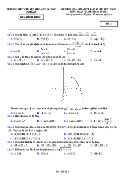 Đề giữa kỳ 1 Toán 10 chuyên năm 2020 – 2021 trường chuyên Thoại Ngọc Hầu – An Giang