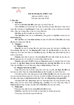 Chủ đề 8. Bài 19: Đa dạng thực vật | Bài giảng KHTN 6 | Cánh diều