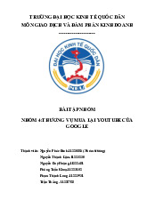 Thương vụ M&A YouTube của Google | Môn Giao dịch và đàm phán kinh doanh - Đại học Kinh Tế Quốc Dân