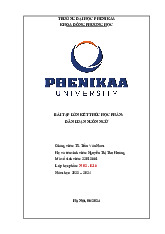 Bài tập lớn kết thúc học phần Dẫn luận ngôn ngữ | Trường Đại học Phenikaa | Khoa Đông Phương Học