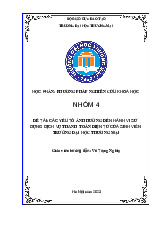 Các Yếu Tố Ảnh Hưởng Đến Hành Vi Sử Dụng Dịch Vụ TTĐT | Bài thảo luận Phương pháp nghiên cứu khoa học