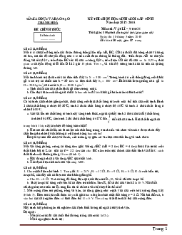 TOP 20 đề thi học sinh giỏi vật lý 9 cấp tỉnh (có lời giải)