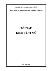 Bài tập Kinh tế vi mô | Trường Đại học Lao động - Xã hội