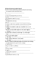 Bài tập viết lại câu sao cho nghĩa không đổi