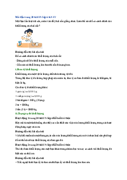 Khoa học tự nhiên Lớp 6 bài 6 - Đo khối lượng | Kết nối tri thức