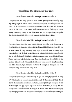 Văn mẫu lớp 6: Tóm tắt văn bản Điều không tính trước (5 mẫu) | Cánh diều
